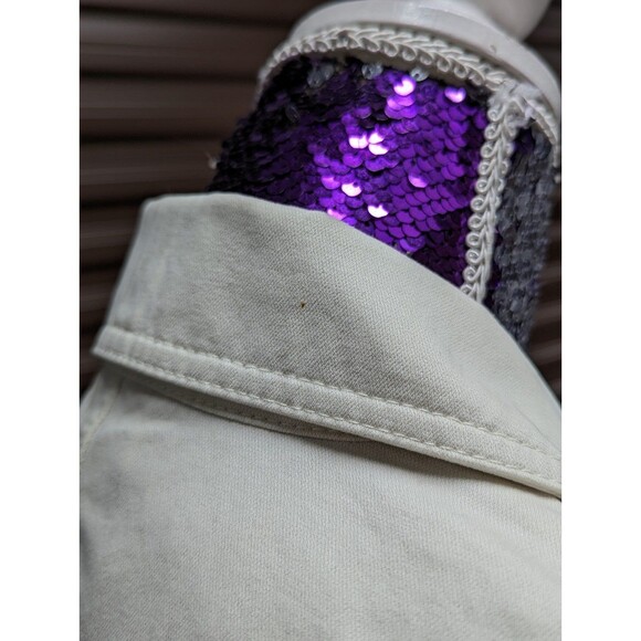 Ann Taylor LOFT Size 10 Cream 100% Cotton Button Front Jacket Preppy Teacher - Picture 8 of 8